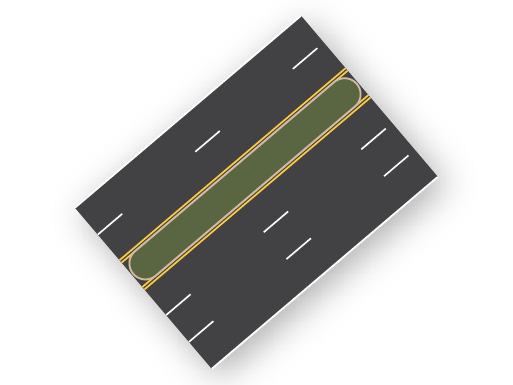 6 Lane (Median)