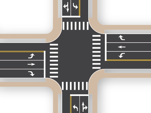 3×4 Intersection (Offset)