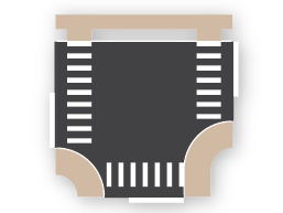 3×3×4 Intersection (3 Leg)