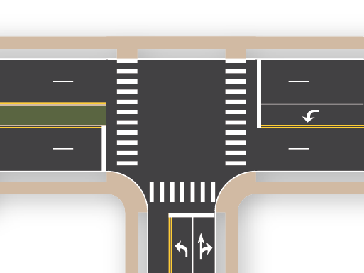 3×5 Intersection (3 Leg)