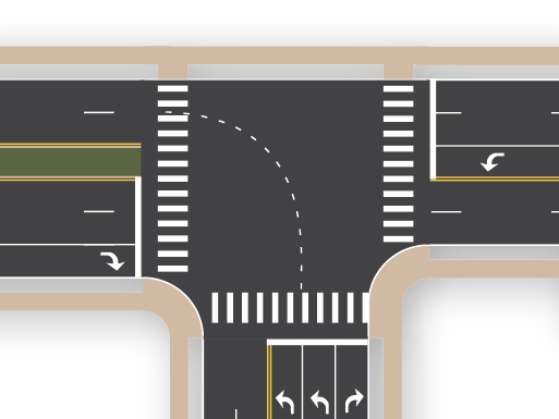 5×5×6 Intersection (3 Leg)