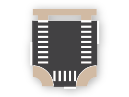 2×4 Intersection (3 Leg)