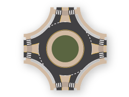 1 lane roundabout