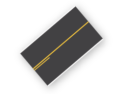 2 Lane (Asymmetrical Dashed)