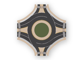 2×1 roundabout