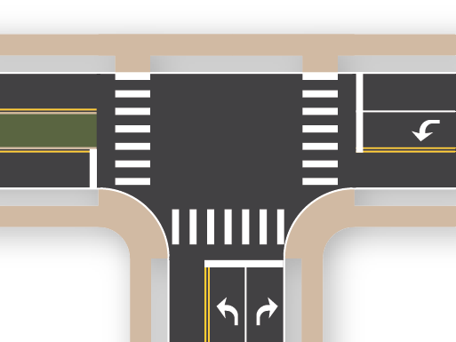 3×3 Intersection (3 Leg)