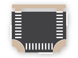 4×4 Intersection (3 Leg)