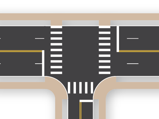 2×4 Intersection (3 Leg)