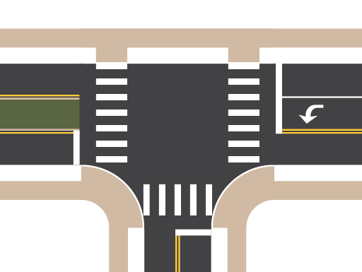 2×3 Intersection (3 Leg)