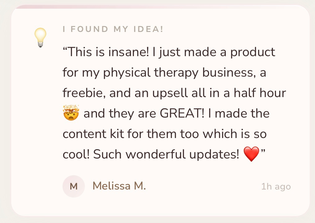 Member story from Melissa: product, freebie and upsell for her physical therapy business built in 30 minutes