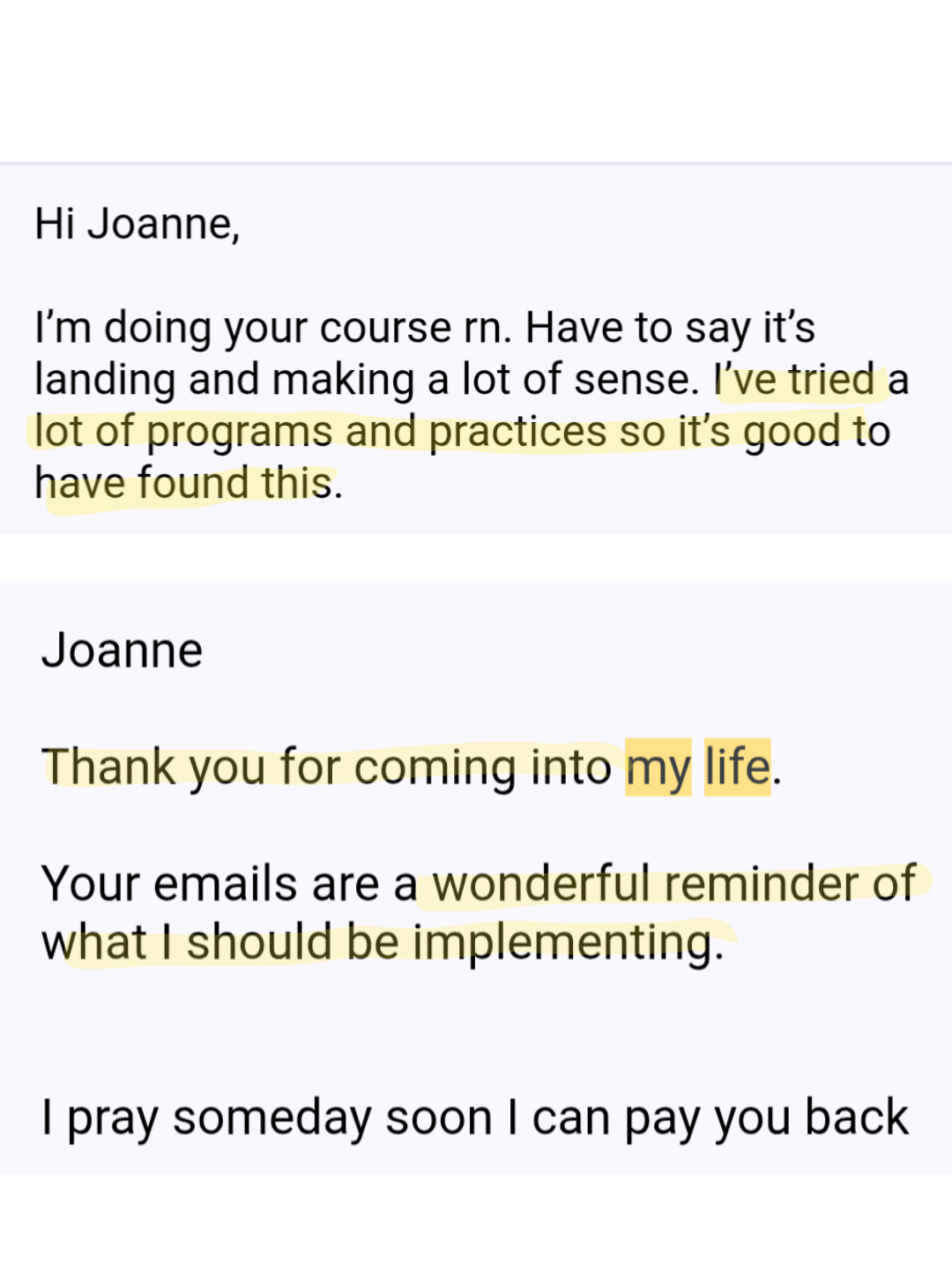 Student review