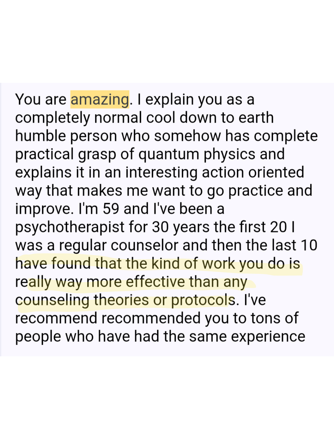 Student review