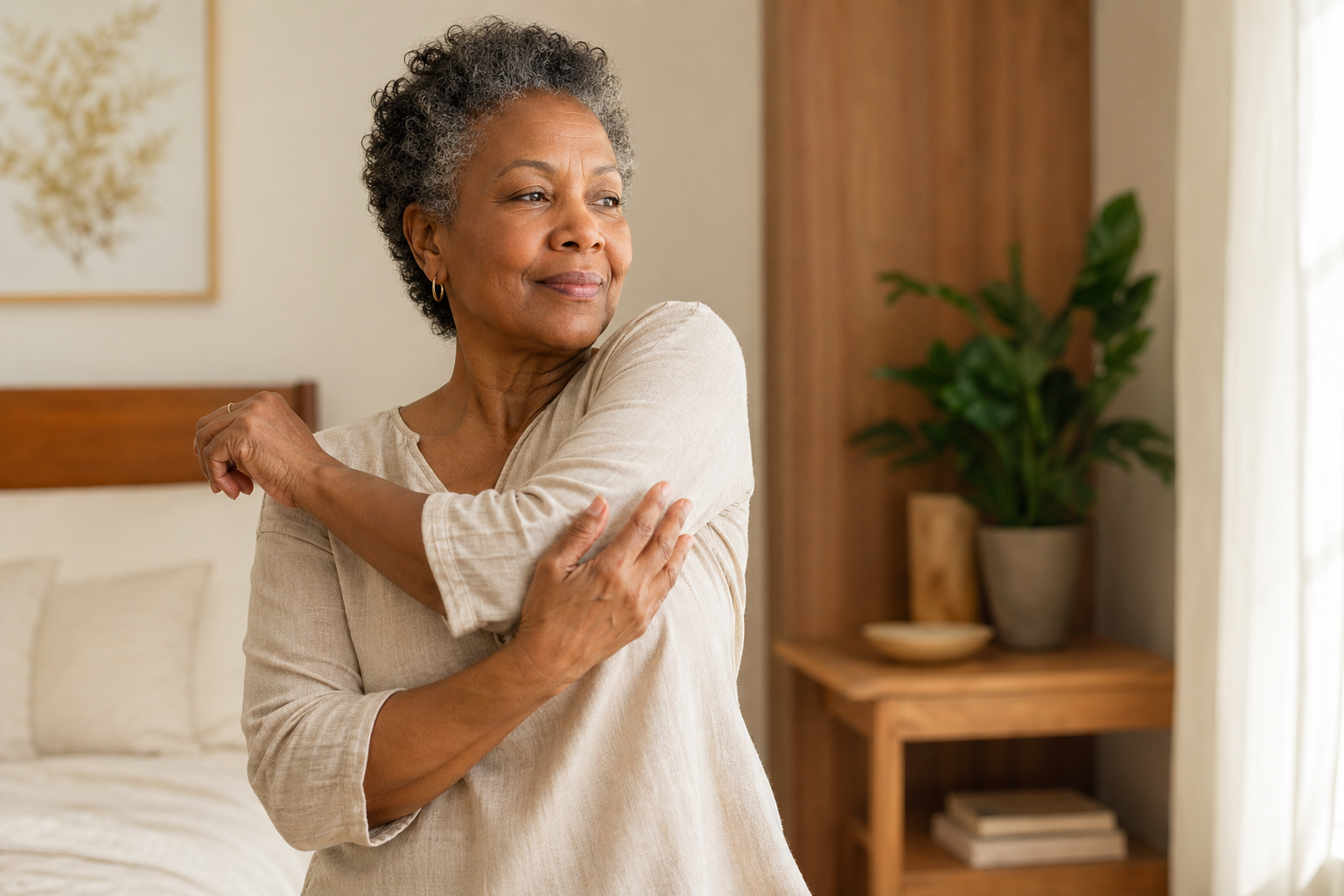 Woman doing gentle fitness