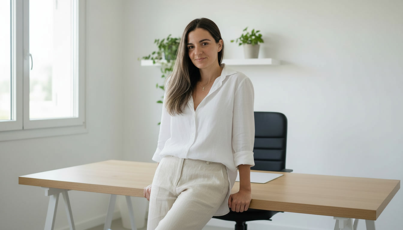 Alejandra Marqués in her studio