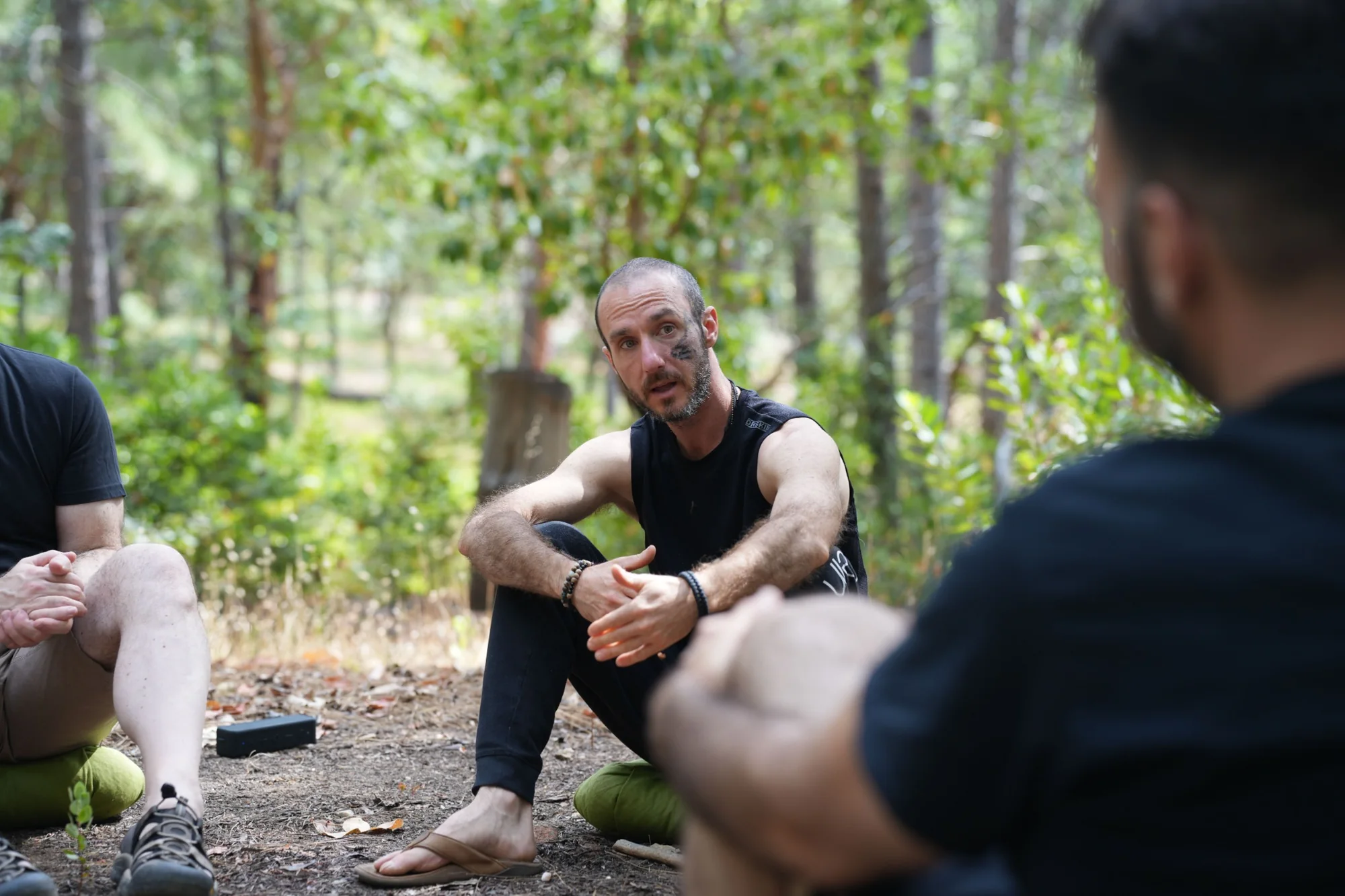 Kyle Leighton facilitating an Embodied Brotherhood men's circle