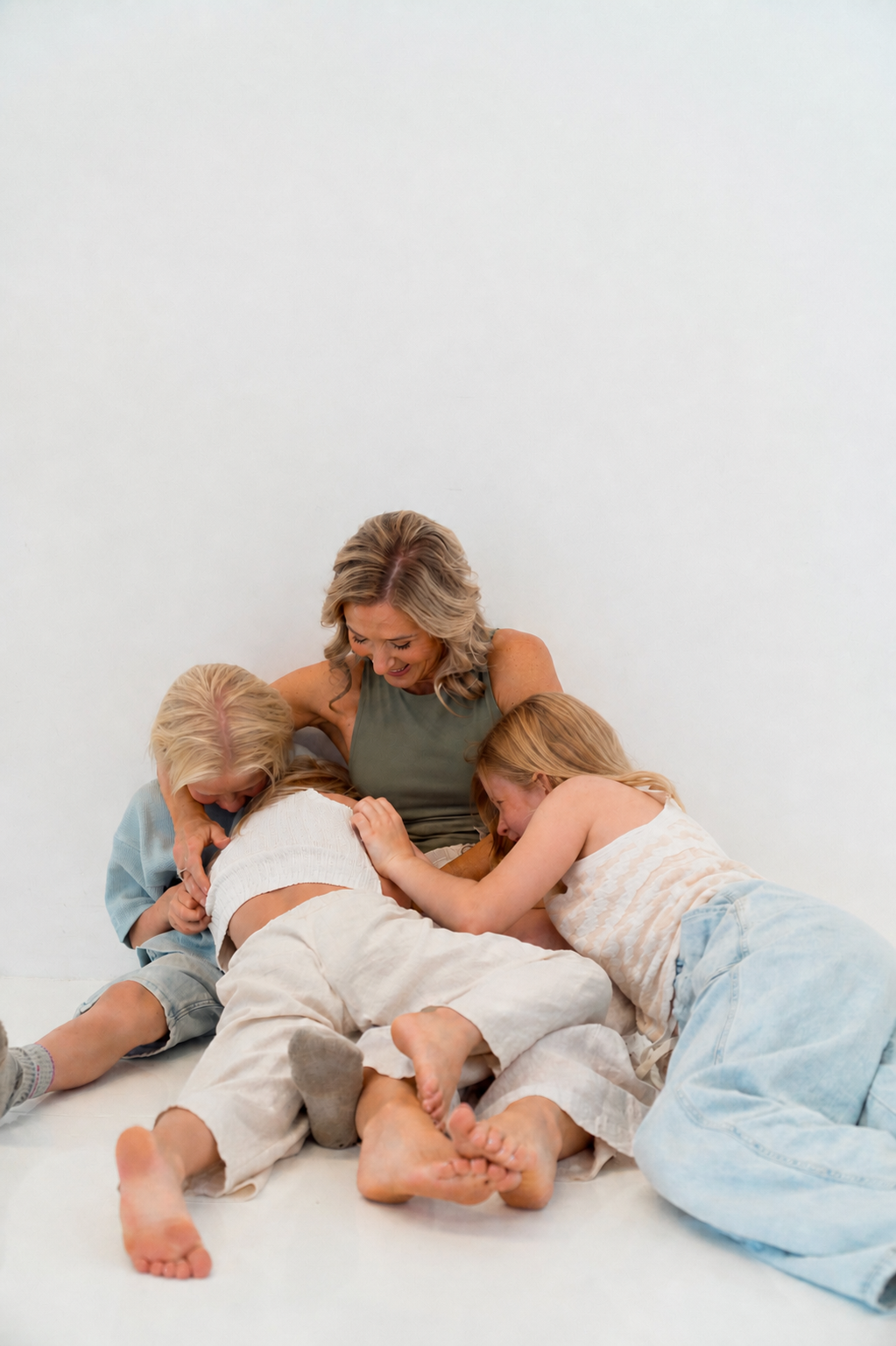 Tash with her three children