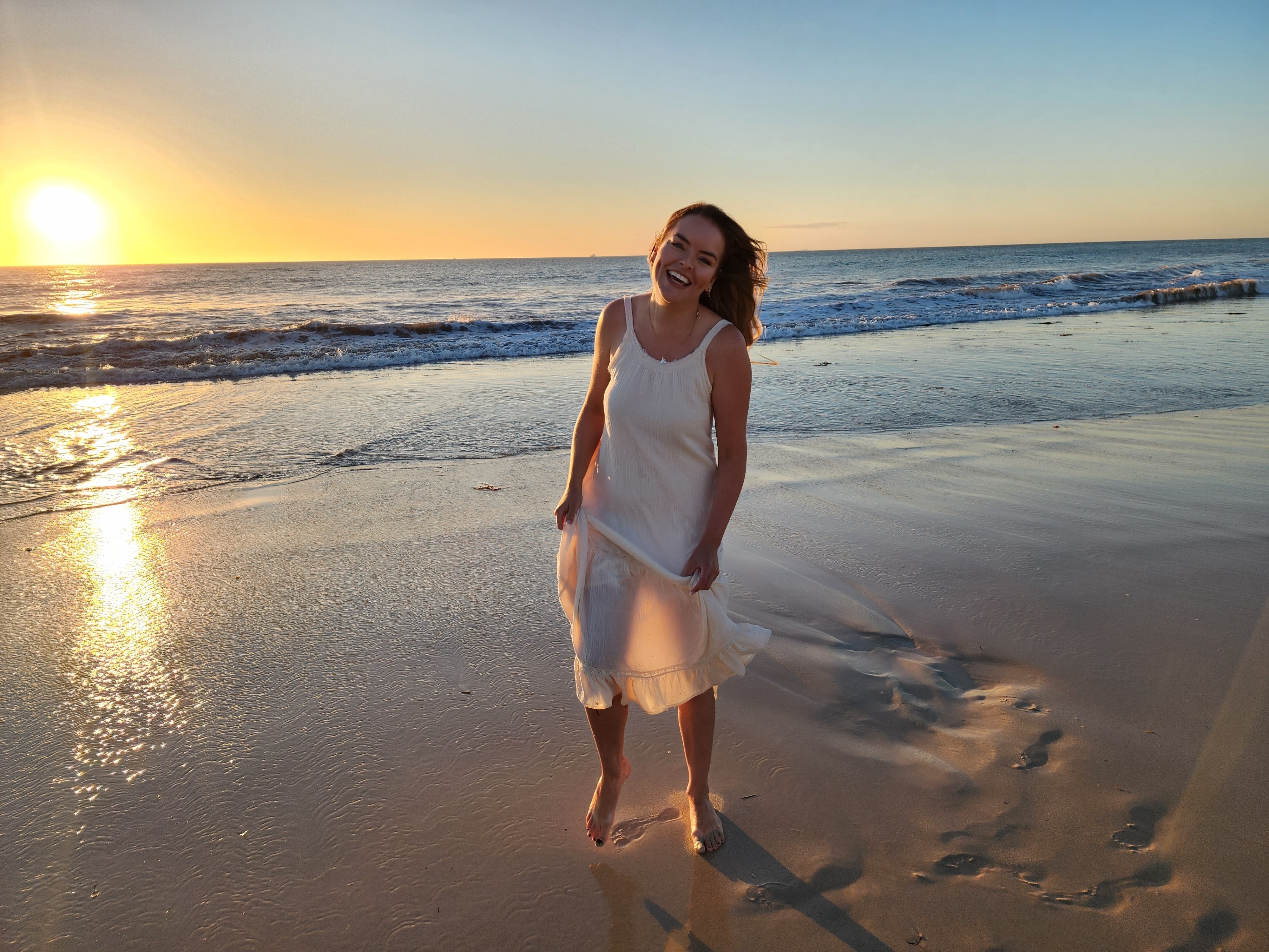 Amanda on the beach