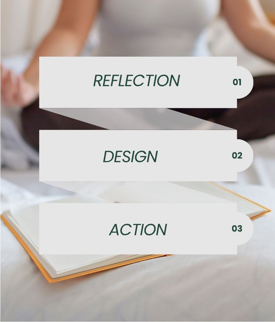 A person writing and reflecting in a journal