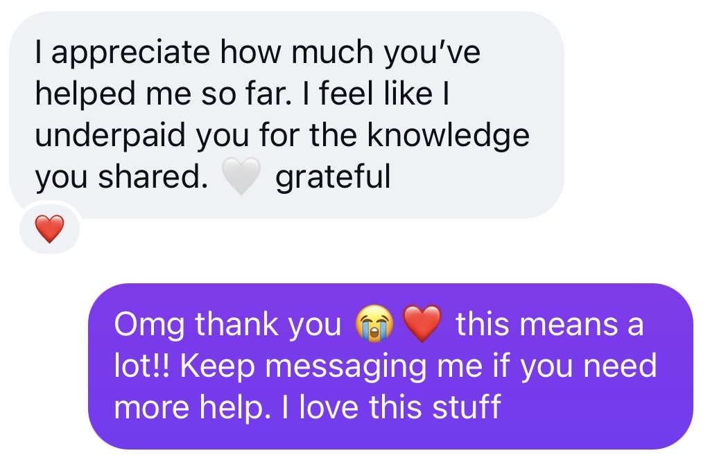 A message from a follower