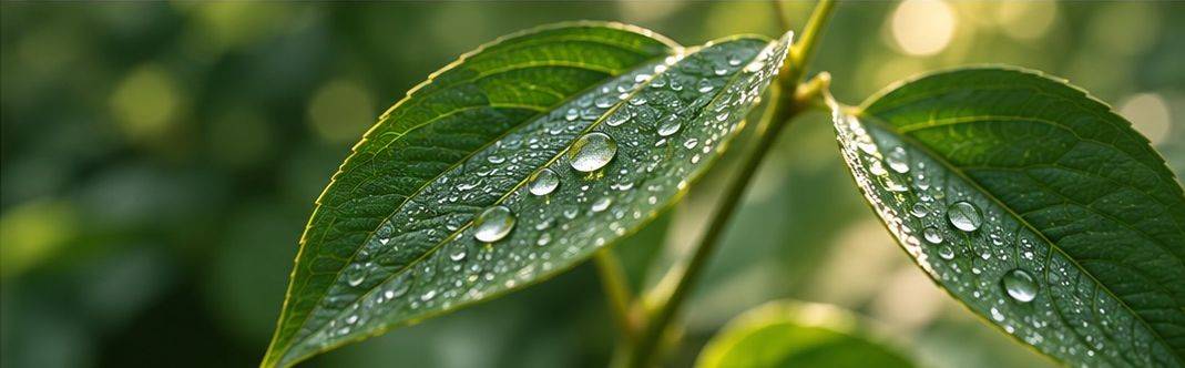 Botanical leaves banner