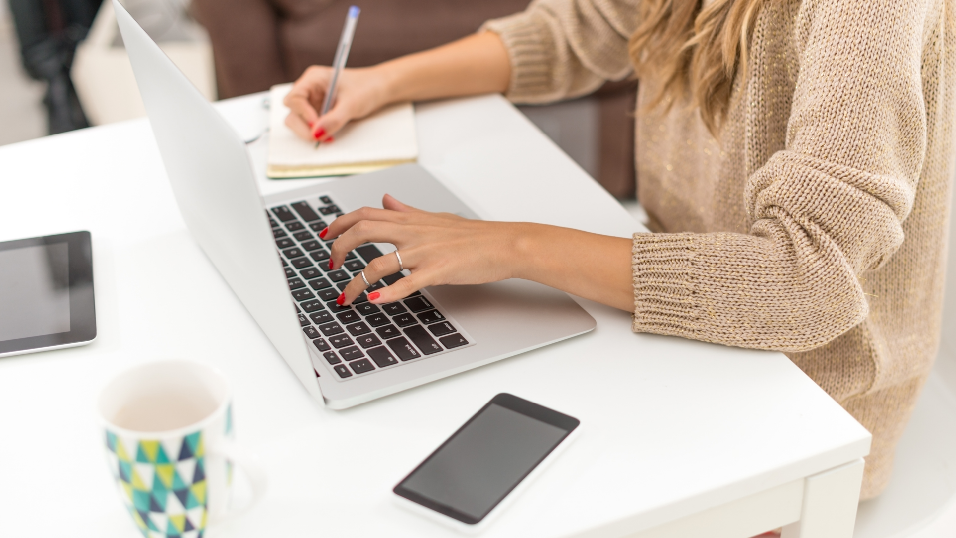 Woman working at desk