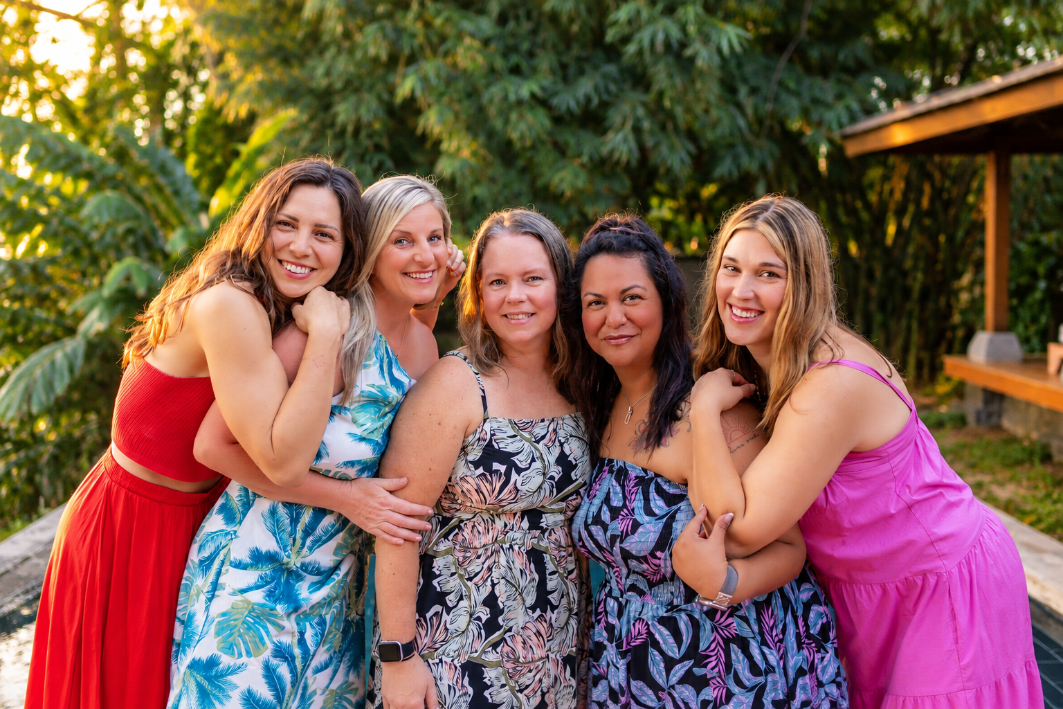 Women laughing and connecting together during a Rooted Reset™ retreat