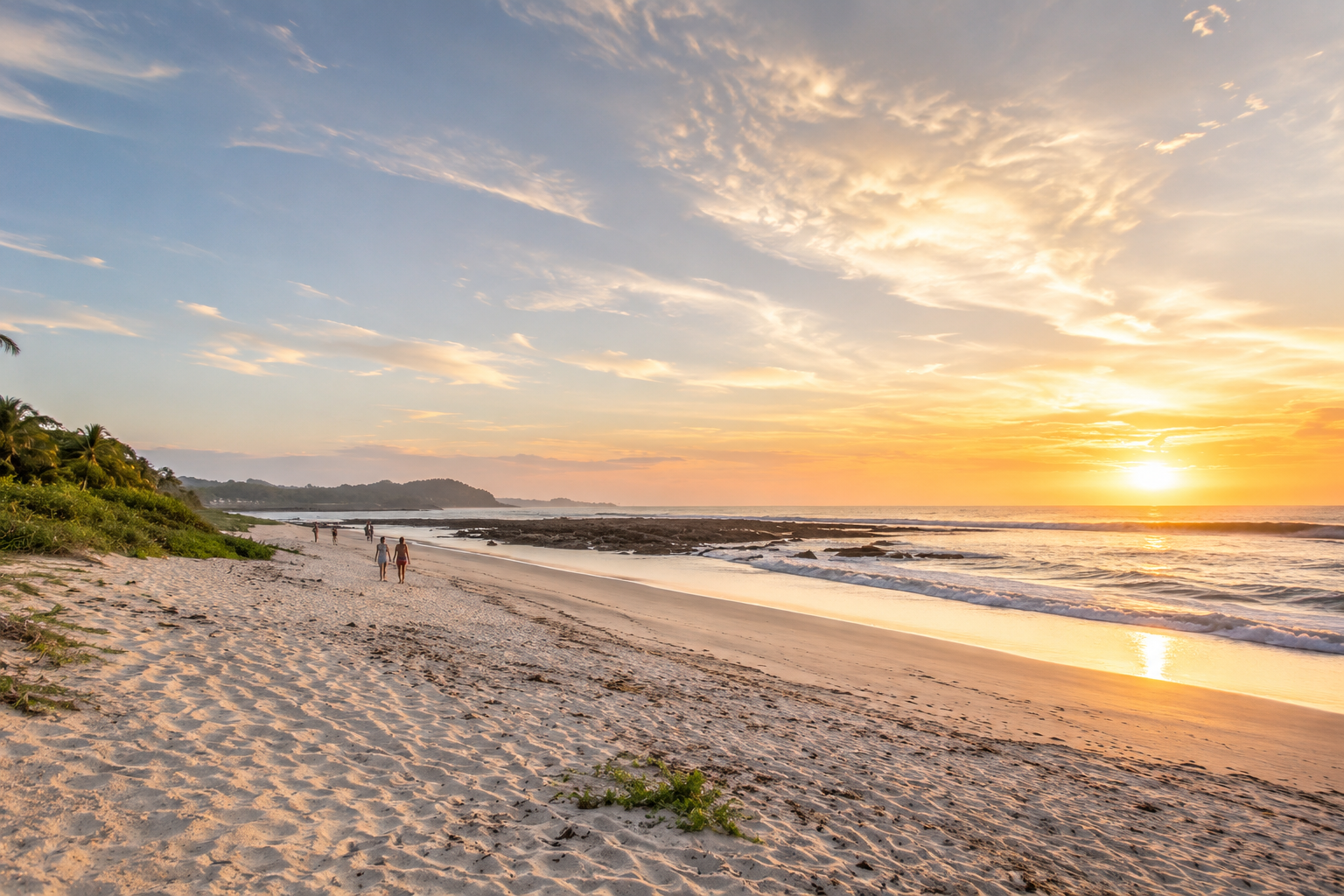 Beach within walking distance of Paradise Villas in Nosara