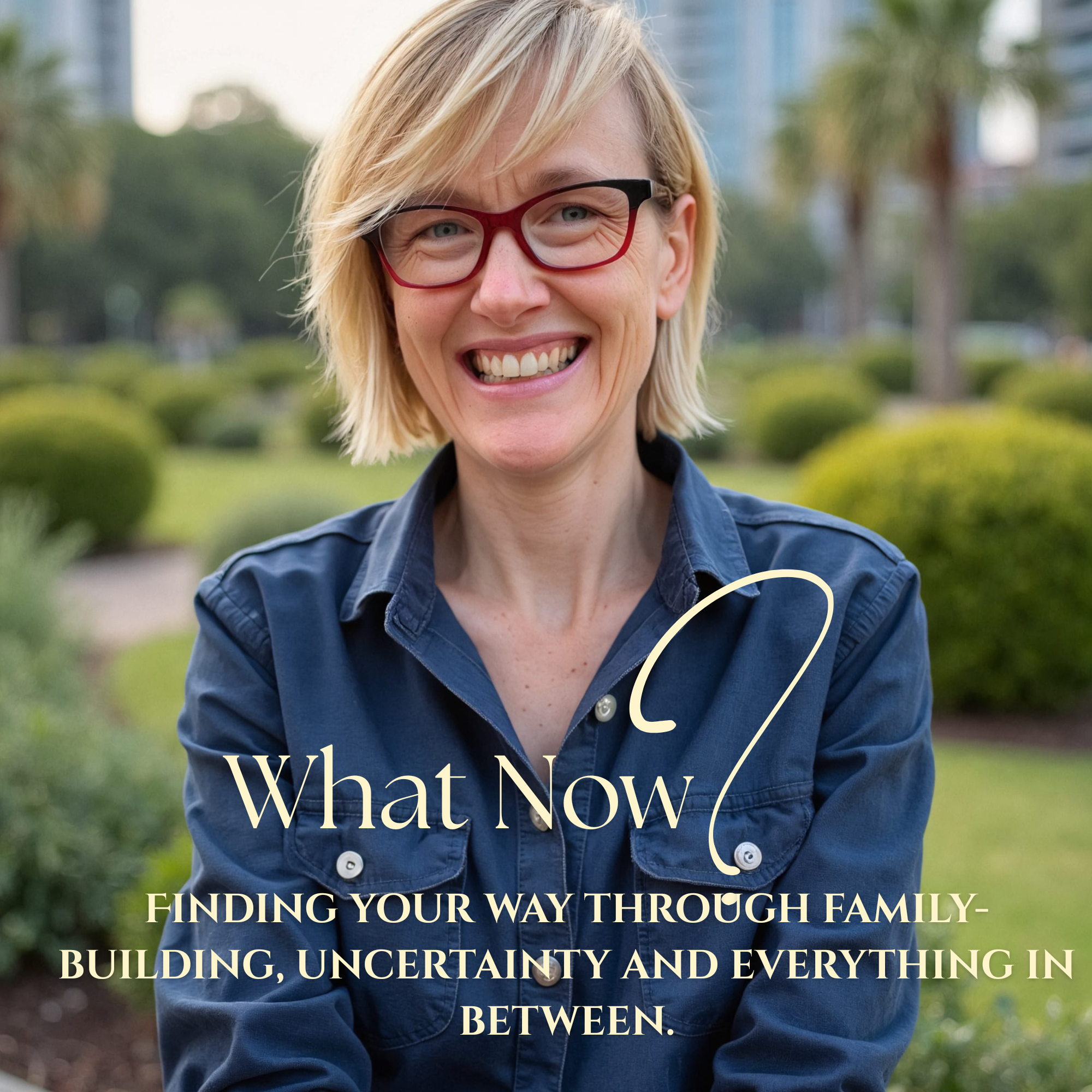 What Now podcast and newsletter artwork for Meg Robins Coaching