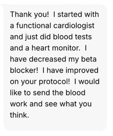 Client sharing improved Oura readiness and sleep scores.