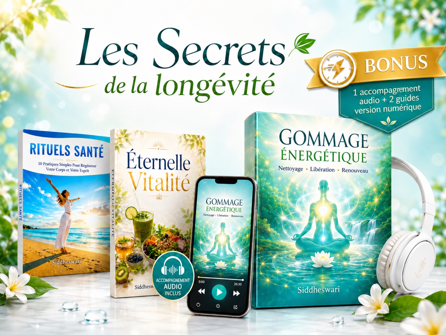 Le pack Les Secrets de la longévité offert avec le paiement en une fois