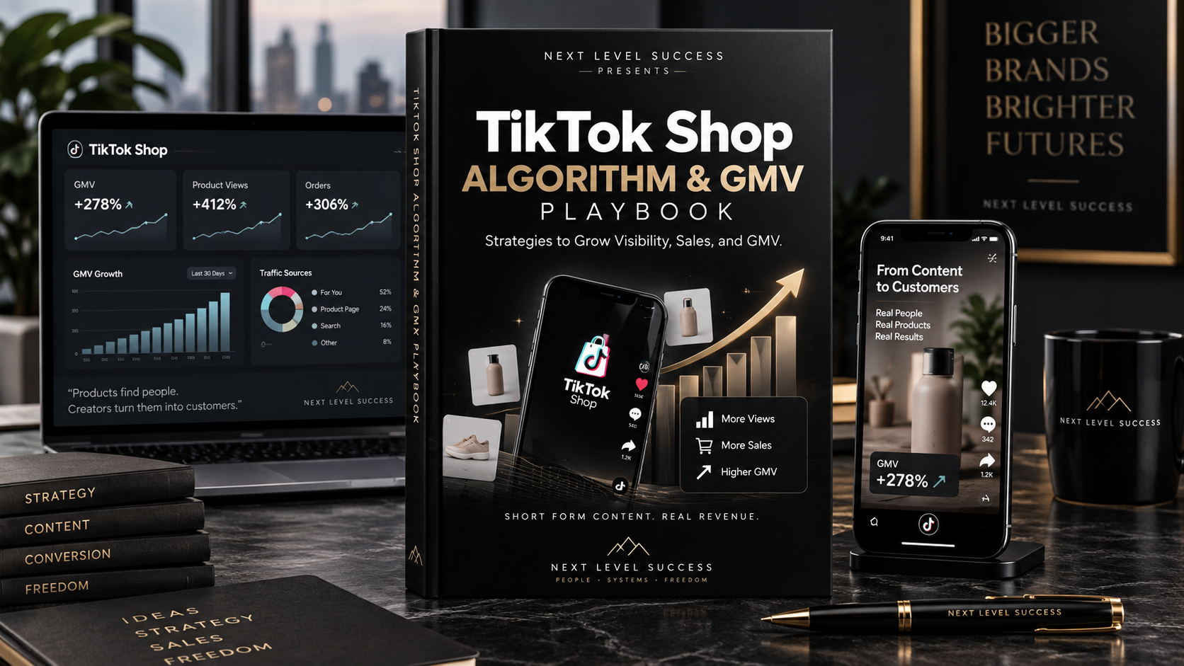 TikTok Shop Algorithm & GMV Playbook Mockup Image