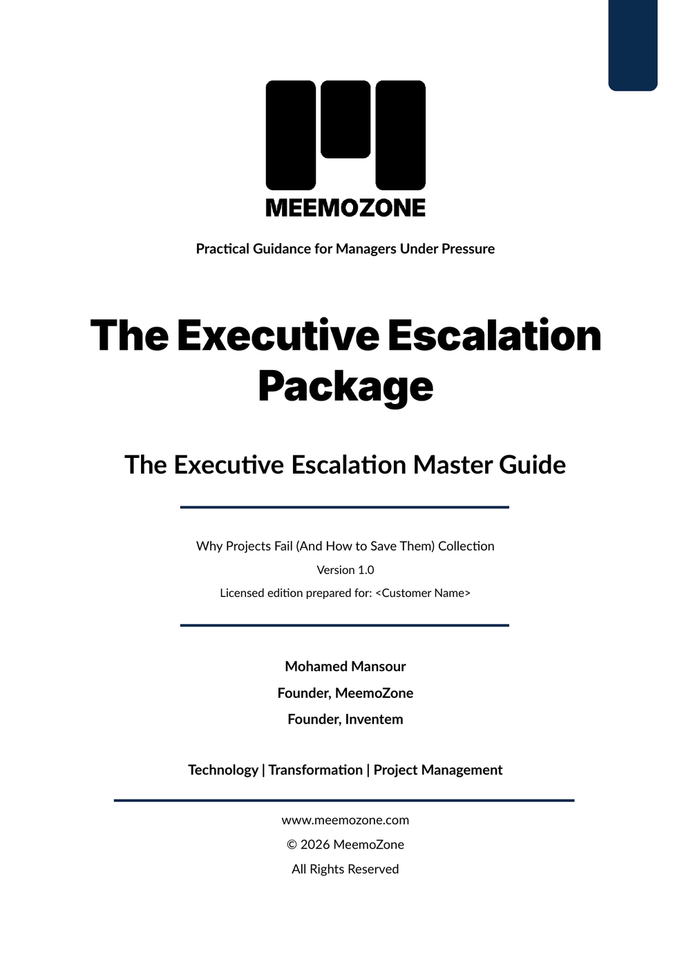 The Executive Escalation Package