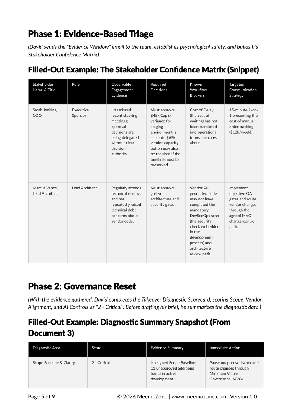 Project ClearView worked example