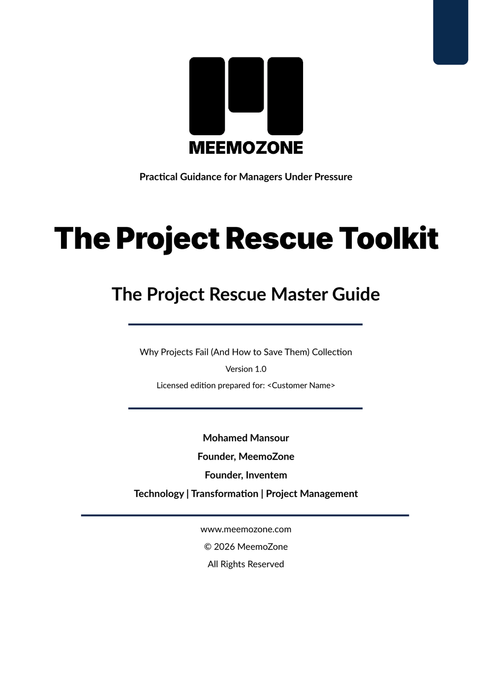 The Project Rescue Toolkit