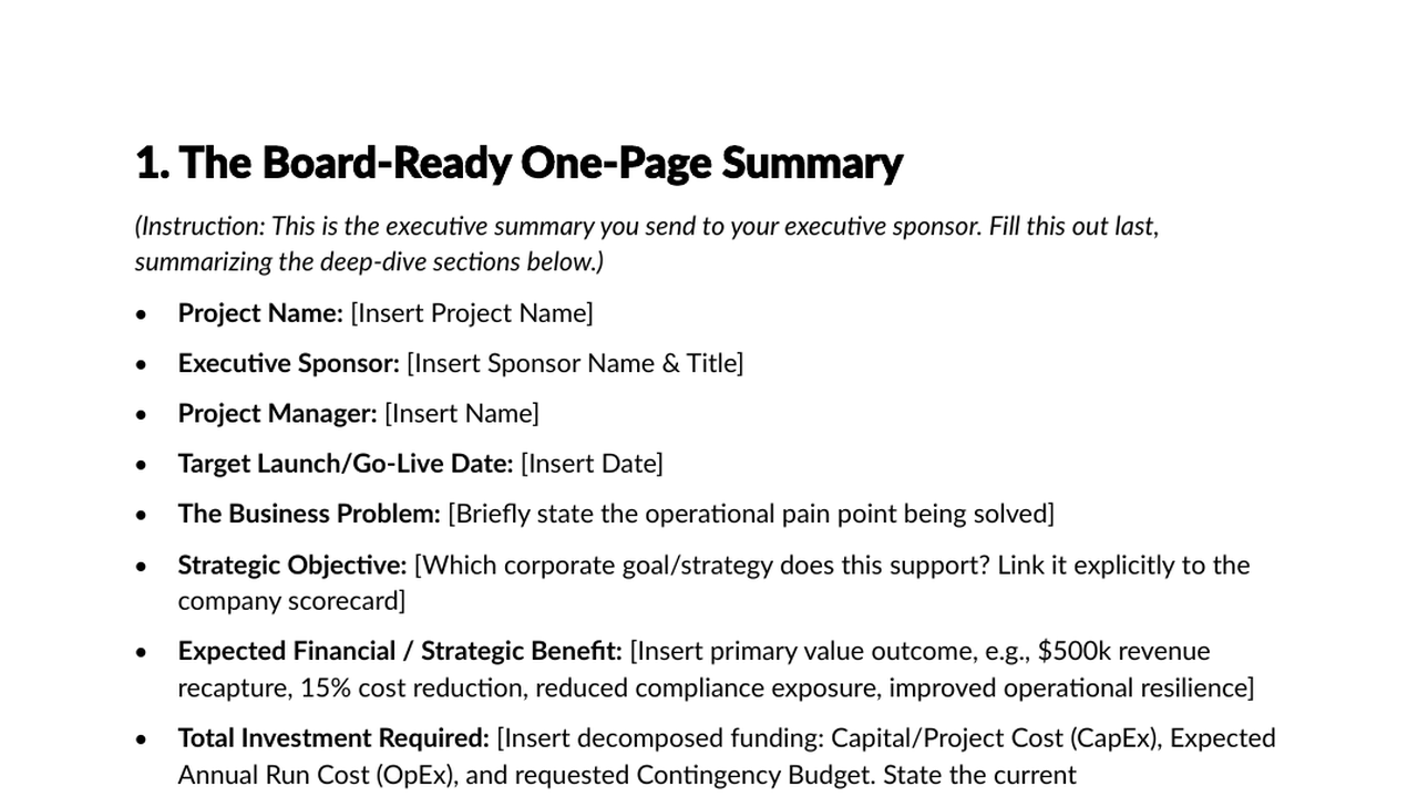 The Master Board-Ready Charter template