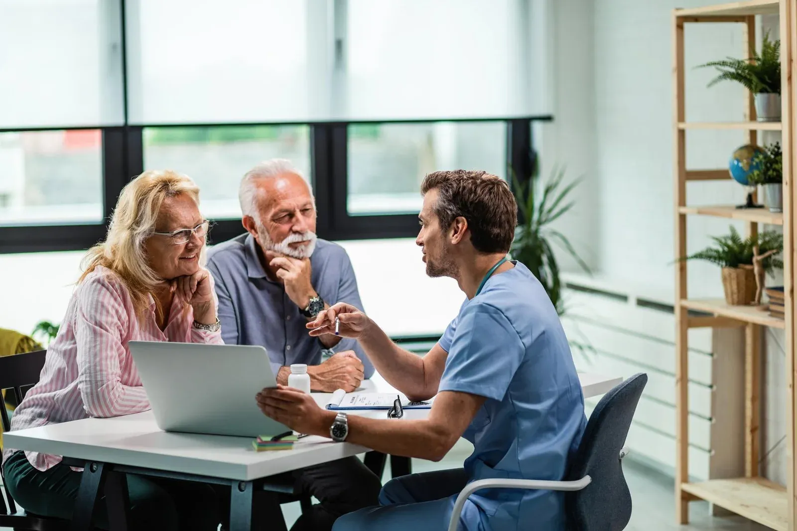 Mature couple with their doctor during a medical appointment