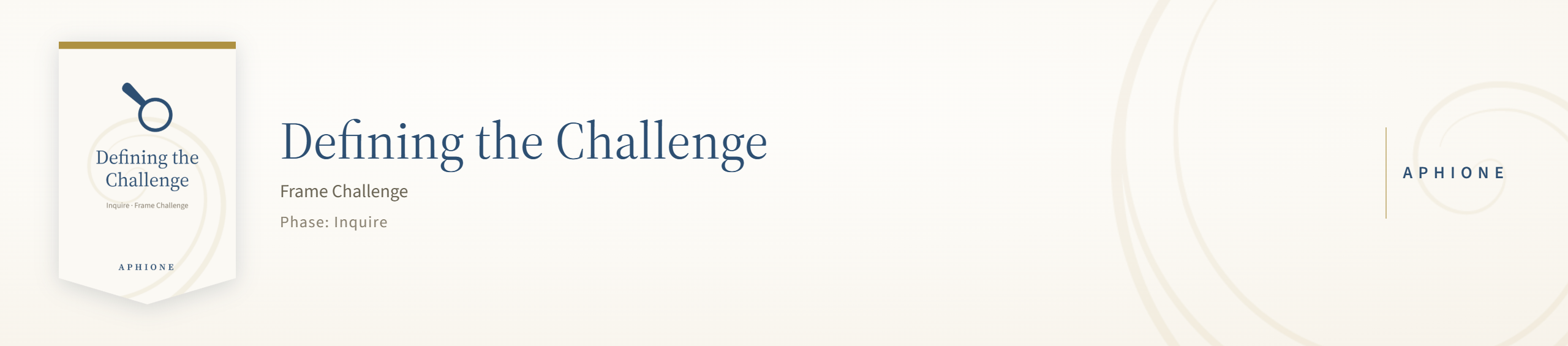 Defining the Challenge