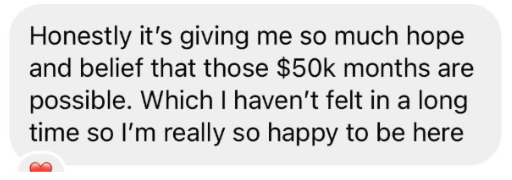 Client testimonial quote