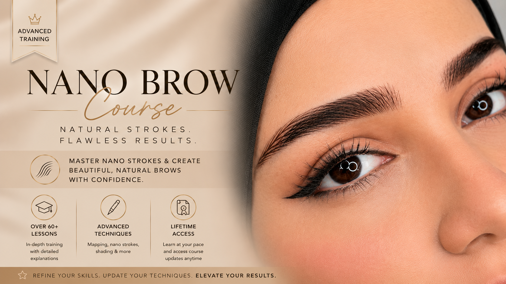 Nano Brow course graphic