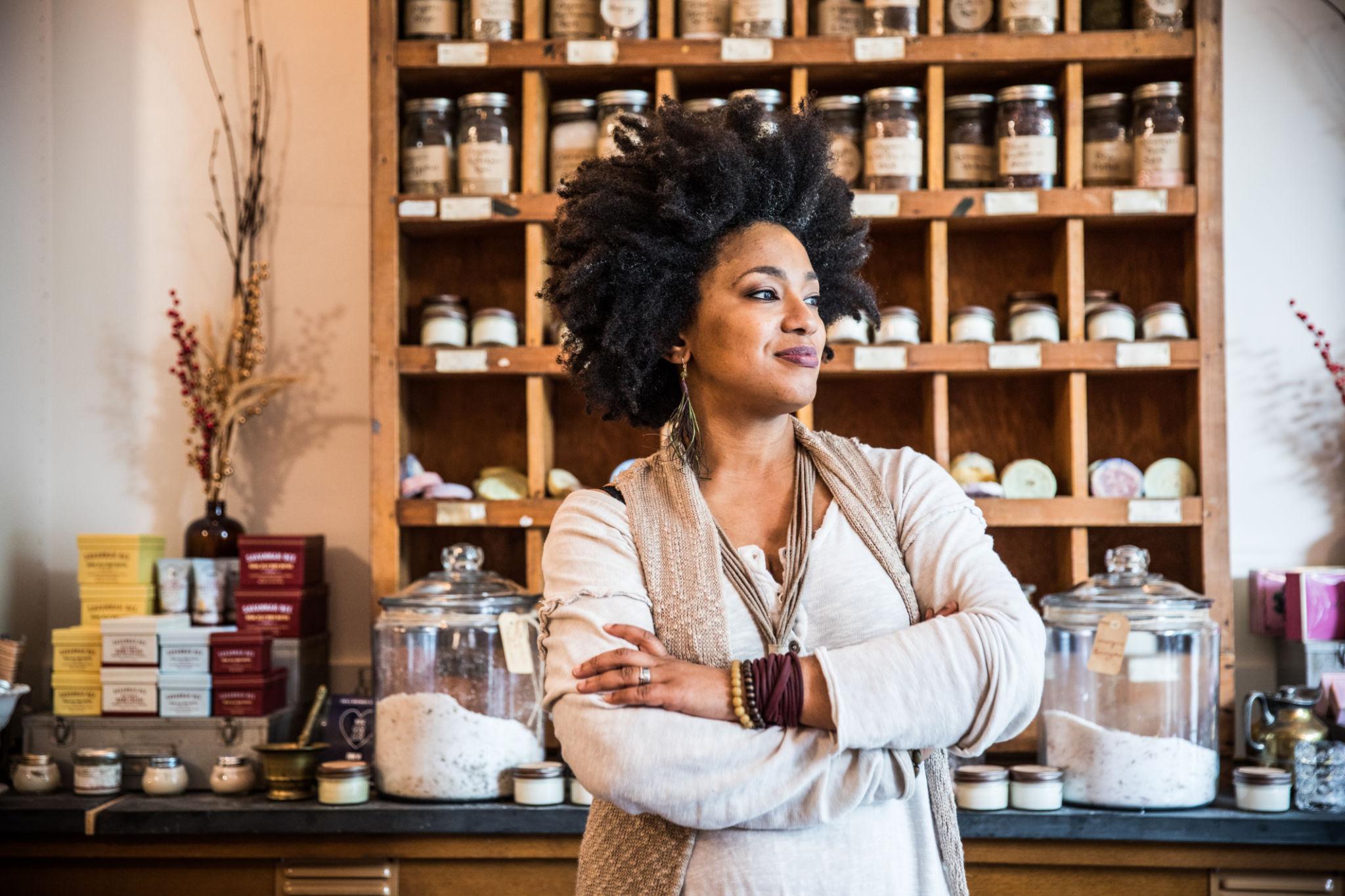 Business owner considering changing customer behavior