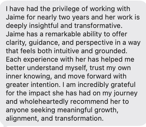 Client testimonial