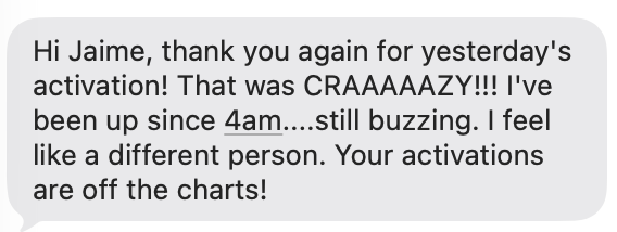 Client testimonial