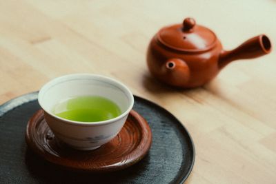 Herbal tea with fresh flowers