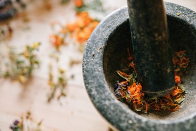 Copper kalash with white flower