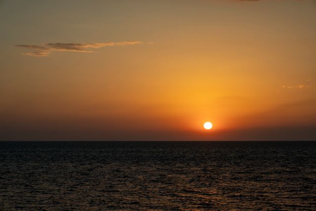 Sunset over the sea