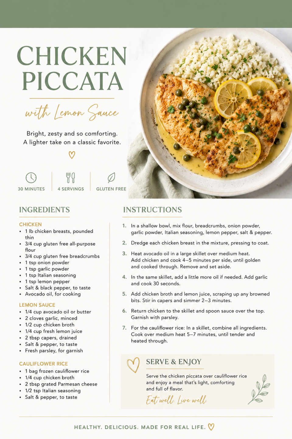 Stacey Shea Wellness free recipe card one.