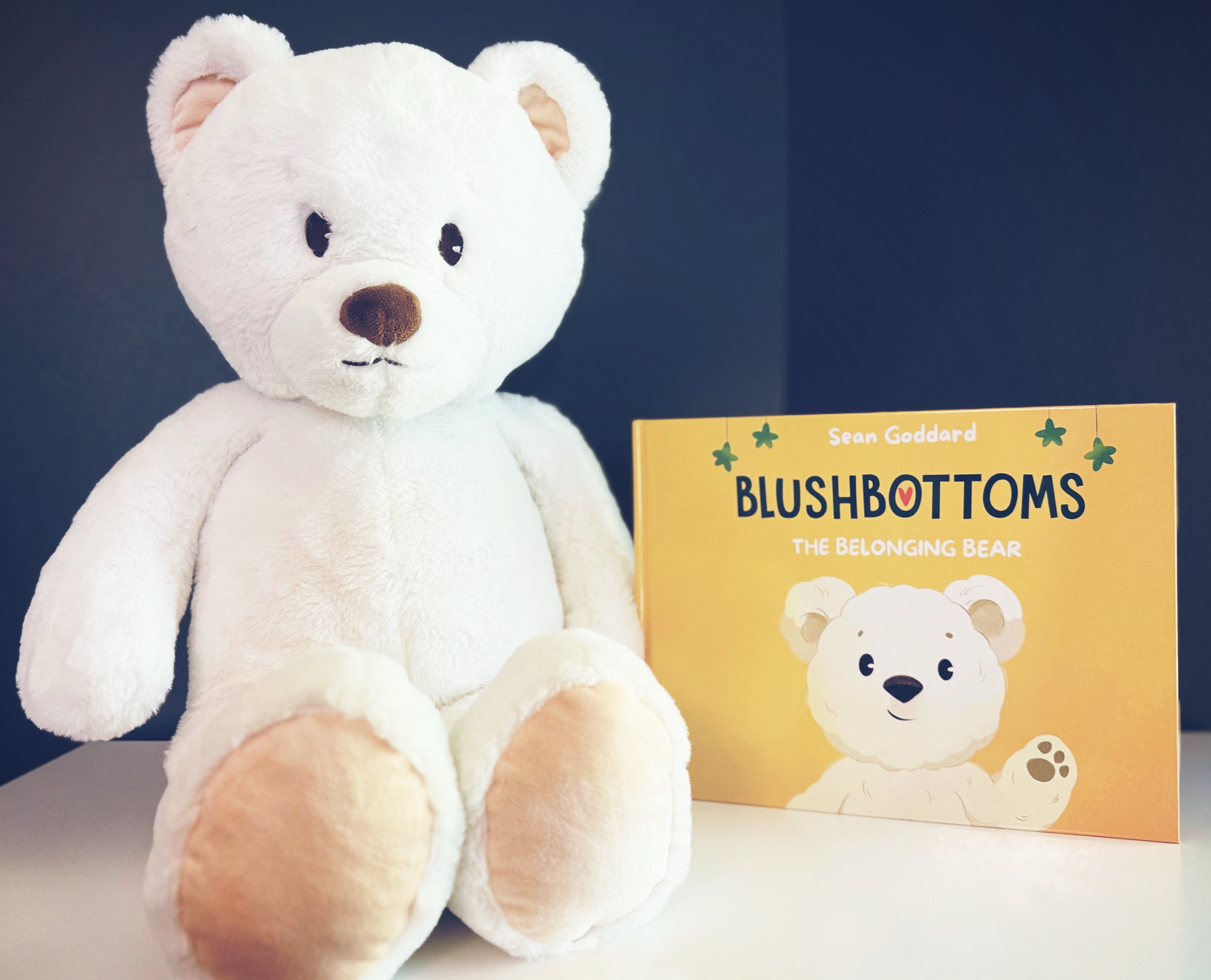 Blushbottoms: The Belonging Bear, book and plush bear