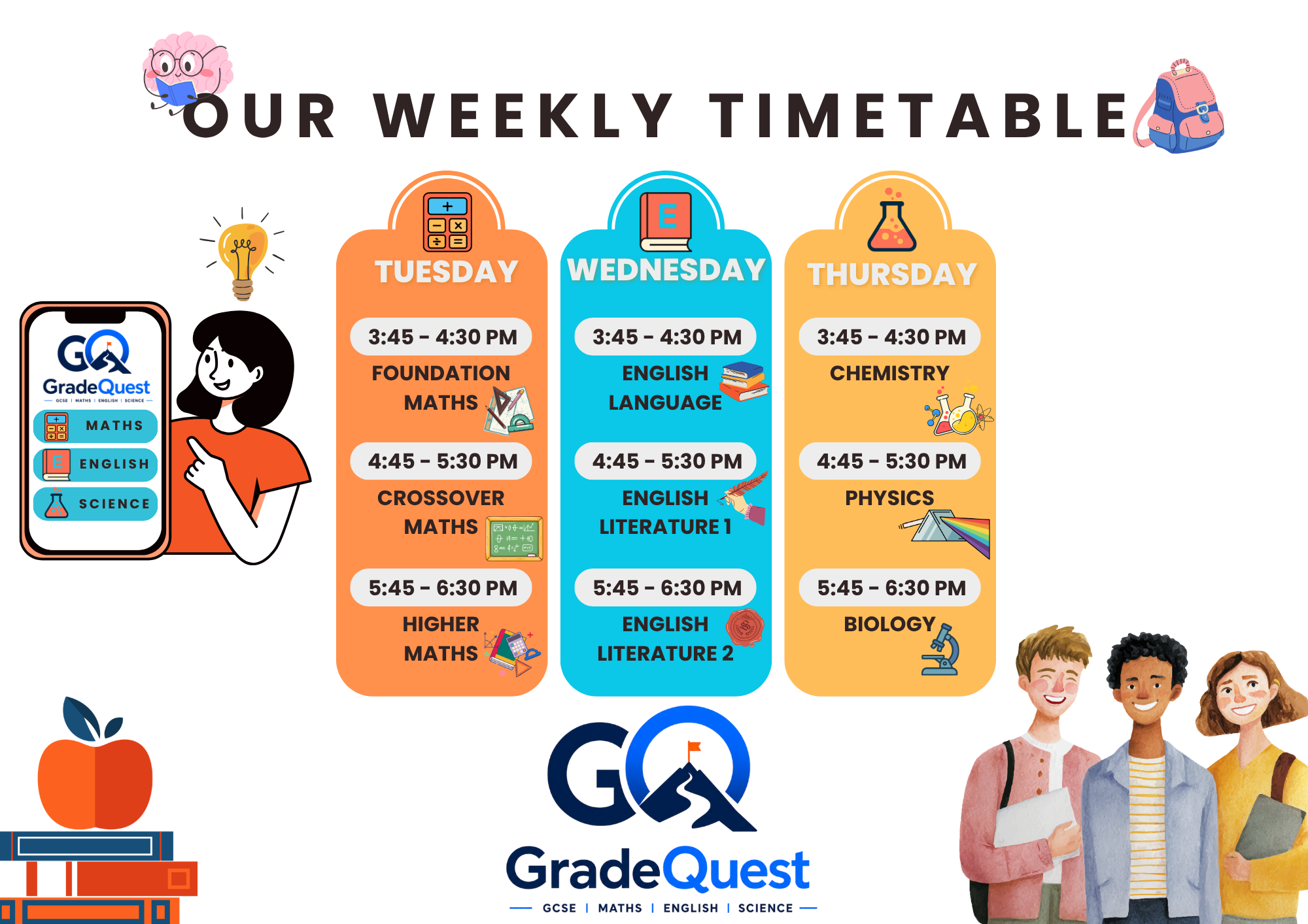 36 live lessons with qualified teachers