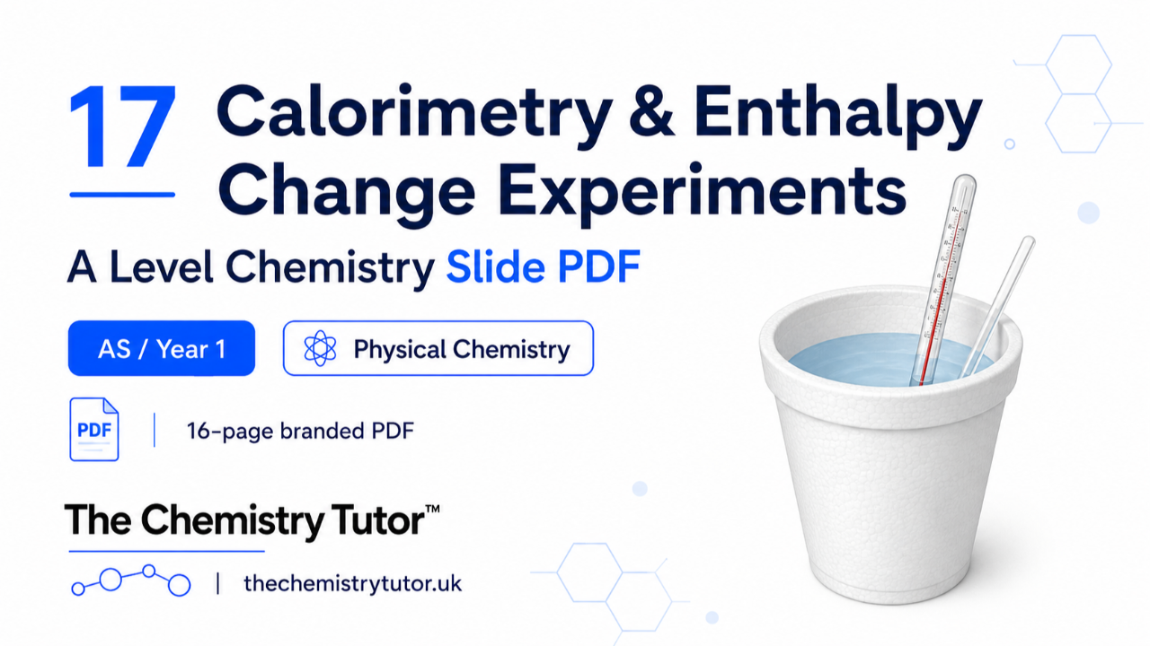 17 Calorimetry & Enthalpy Change Experiments thumbnail