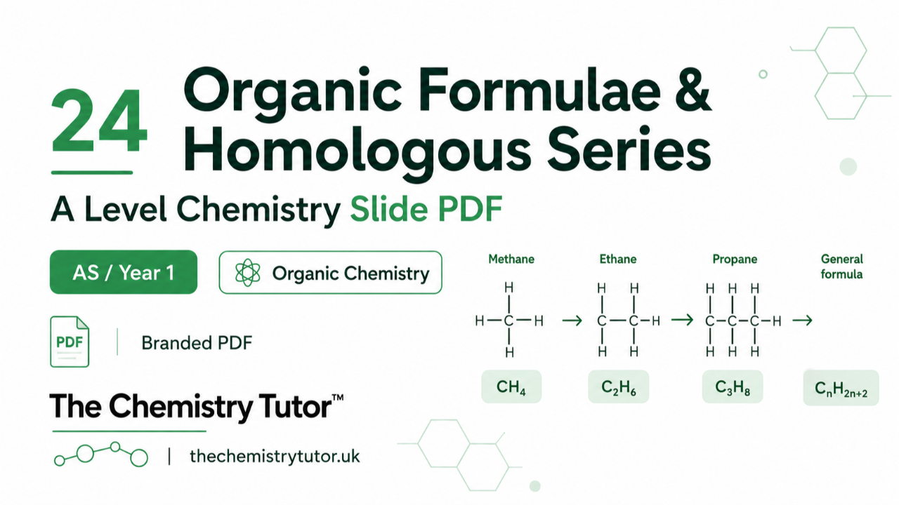 24 Organic Formulae and Homologous Series thumbnail